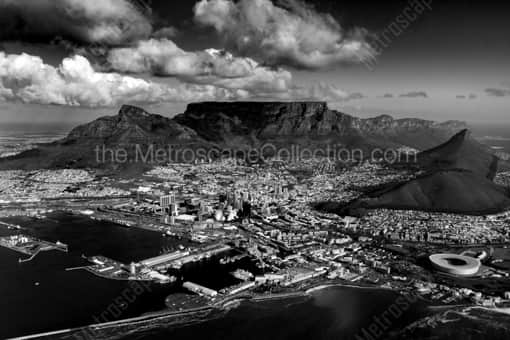 The Cape Town City Bowl -- Cape Town Black and White Photos