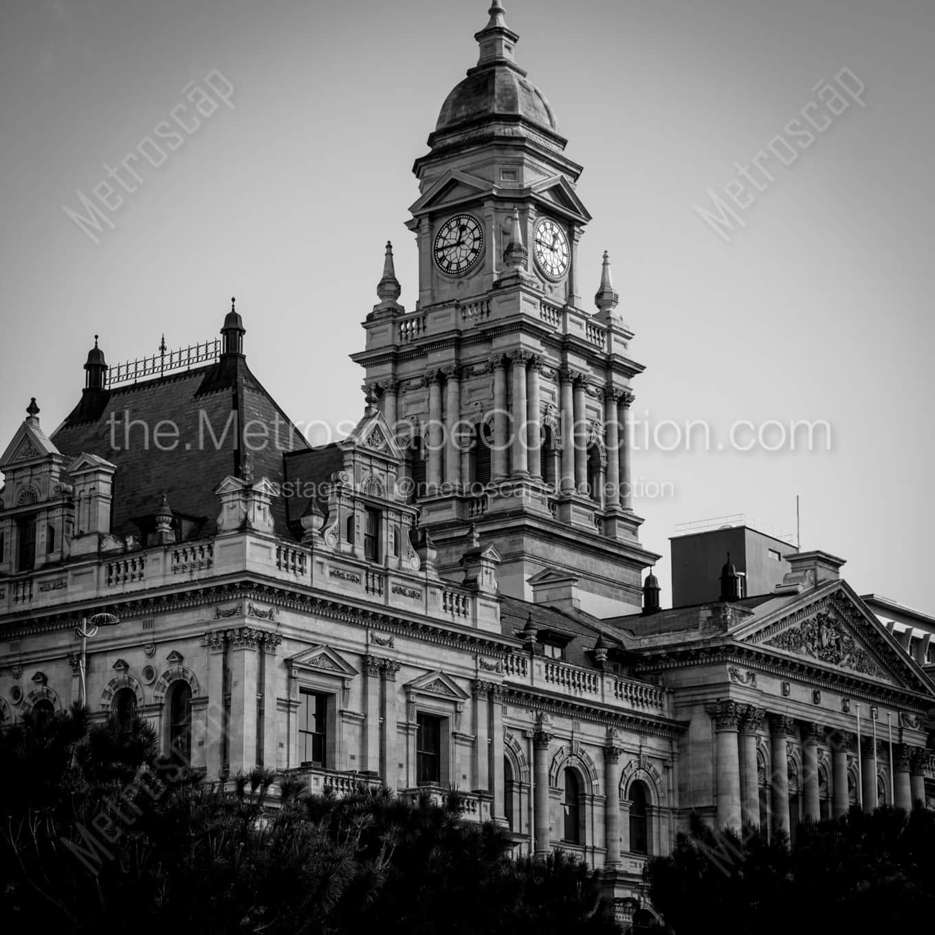 Cape Town City Hall landscape black and white Photography square crop