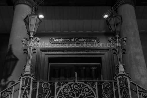 Charleston Black and White Photography of The Daughters of the Confederacy Building The Daughters of the Confederacy Building -- Charleston Black and White Photography
