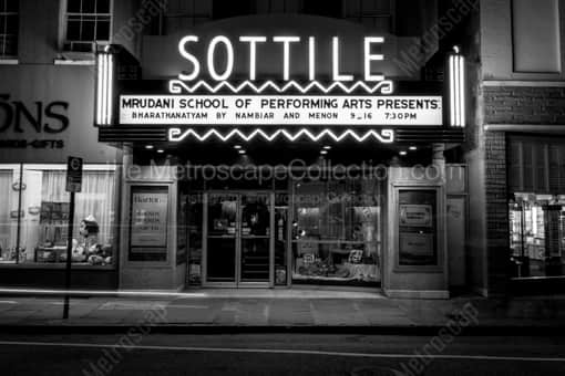 The Sottile Theater off King Street -- Charleston Black and White Photography