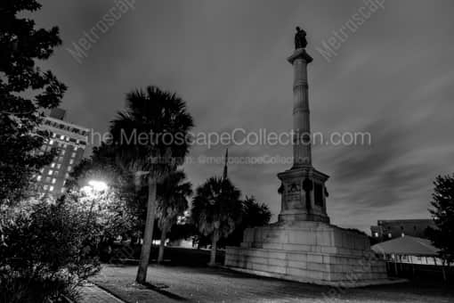 The Calhoun Monument in Marion Square -- Charleston Black and White Photography