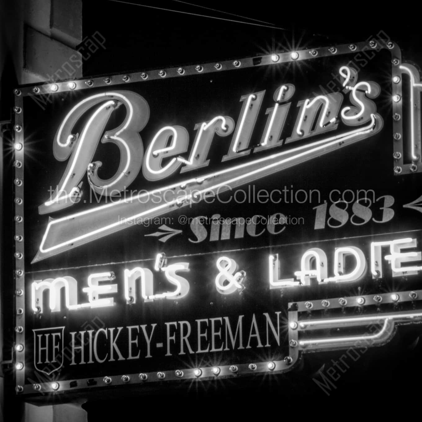Berlins Clothiers in Charleston landscape black and white Photography square crop