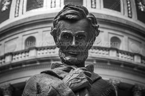 Charleston WV Black and White Photography of Abraham Lincoln Statue at the West Virginia State Capitol Building Abraham Lincoln Statue at the West Virginia State Capitol Building -- Charleston WV Black and White Photography