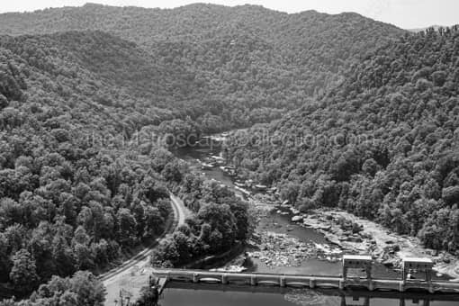 Hawks Nest Dam -- Charleston WV Black and White Photos