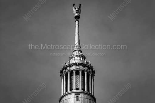 Charleston WV Black and White Photography of The Eagle atop the West Virginia State Capitol Building Dome The Eagle atop the West Virginia State Capitol Building Dome -- Charleston WV Black and White Photography