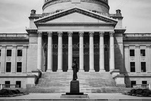 Charleston WV Black and White Photography of Kanawah River Side of the West Virginia State Capitol Building Kanawah River Side of the West Virginia State Capitol Building -- Charleston WV Black and White Photography