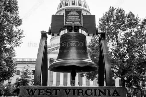 West Virginia Liberty Bell Replica -- Charleston WV Black and White Photos