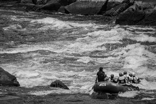 West Virginia White Water Rafting -- Charleston WV Black and White Photos