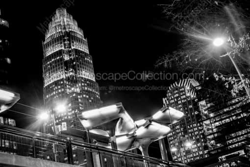 A Charlotte Lynx Rail Station -- Charlotte Black and White Photography