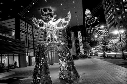 Charlotte Black and White Photography of The Firebird Sculpture on Tryon in Downtown Charlotte The Firebird Sculpture on Tryon in Downtown Charlotte -- Charlotte Black and White Photography