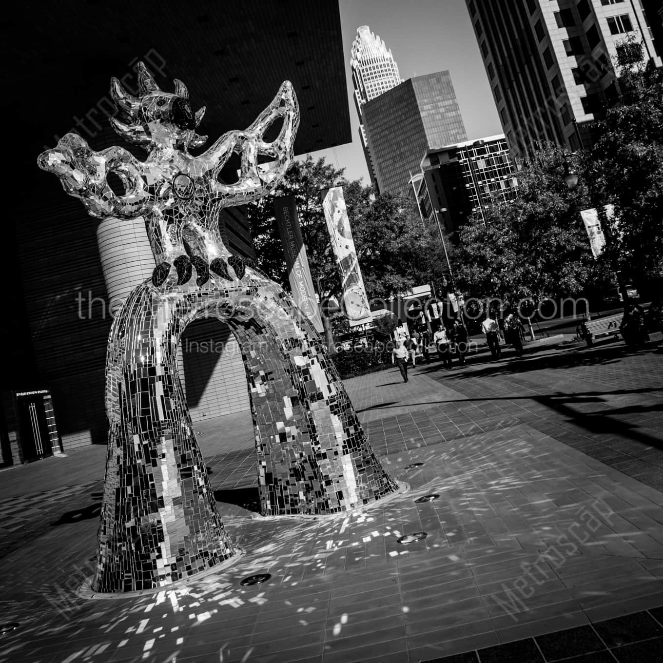 Bechtler Museum of Modern Art in Downtown Charlotte landscape black and white Photography square crop