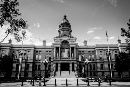 The Wyoming State Capitol Building -- Cheyenne Black and White Photos
