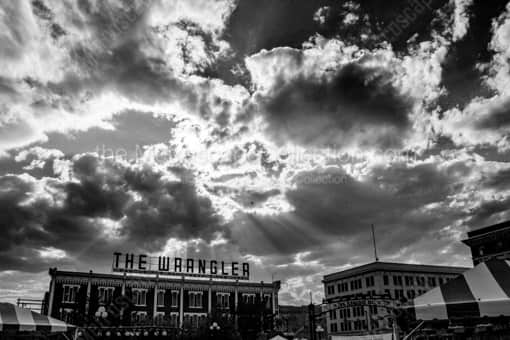 Cheyenne Black and White Photography of The Wrangler in Downtown Cheyenne Wyoming The Wrangler in Downtown Cheyenne Wyoming -- Cheyenne Black and White Photography