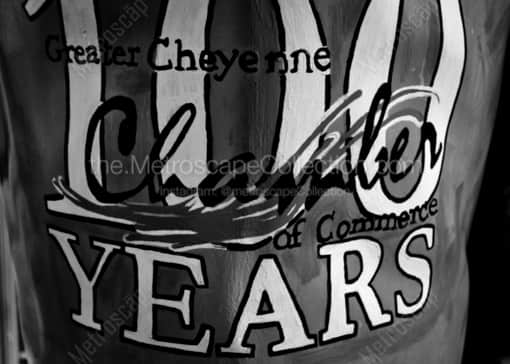 A 100 Years Mural Cowboy Boot -- Cheyenne Black and White Photos