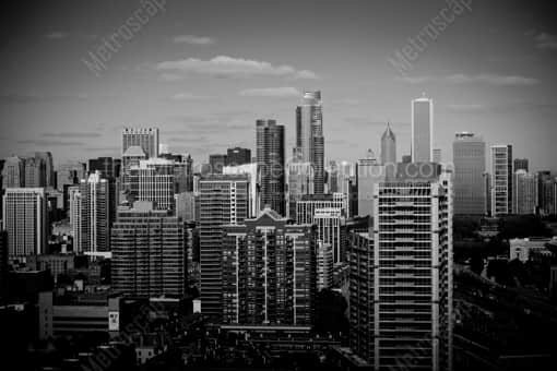 Downtown Chicago from McCormick Place -- Chicago Black and White Photography