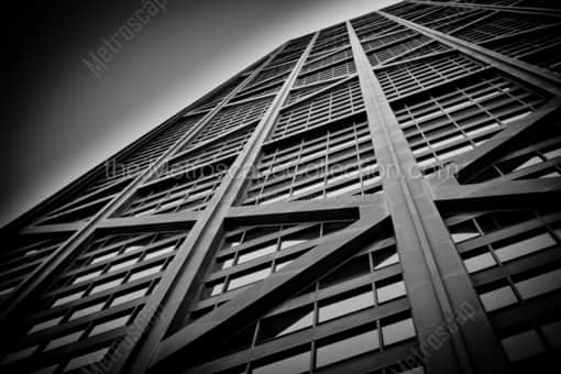 Hancock Building Support Beams -- Chicago Black and White Photography
