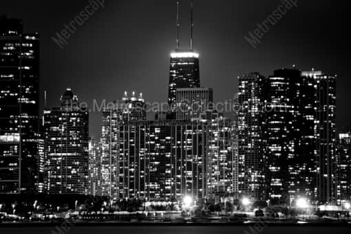 Chicago Black and White Photography of The John Hancock Building from the Planetarium The John Hancock Building from the Planetarium -- Chicago Black and White Photography