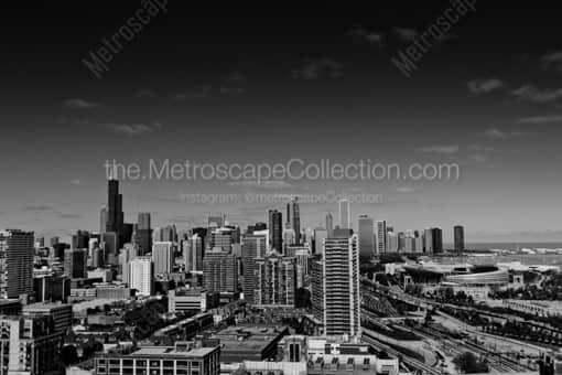 The Chicago Skyline from McCormick Place -- Chicago Black and White Photography