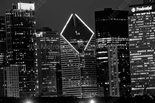 The Top of the Smurfit Stone Building -- Chicago Black and White Photography