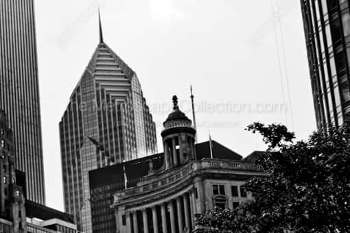Chicago Black and White Photography of The London Guarantee and Prudential Buildings The London Guarantee and Prudential Buildings -- Chicago Black and White Photography