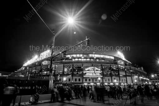 Chicago Black and White Photography of The Friendly Confines during the 2016 World Series The Friendly Confines during the 2016 World Series -- Chicago Black and White Photography