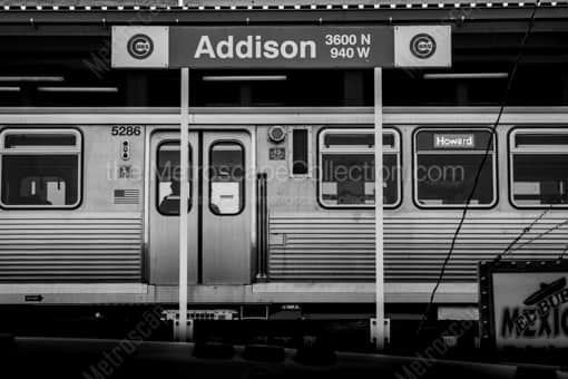 Chicago Black and White Photography of Addison Street L Station at Wrigley Field Addison Street L Station at Wrigley Field -- Chicago Black and White Photography