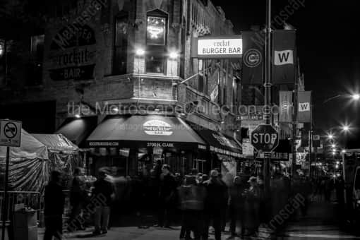 The Wrigleyville Rocket Burger Bar -- Chicago Black and White Photography