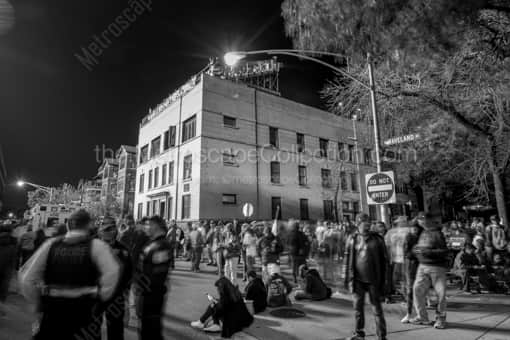 Chicago Black and White Photography of Waveland Avenue Rooftops and Ballhawks during the 2016 World Series Waveland Avenue Rooftops and Ballhawks during the 2016 World Series -- Chicago Black and White Photography