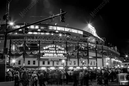 Chicago Black and White Photography of The First World Series Game at Wrigley Field in 71 Years The First World Series Game at Wrigley Field in 71 Years -- Chicago Black and White Photography