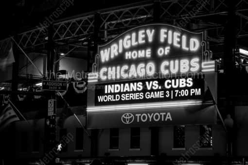 The 2016 World Series at Wrigley Field -- Chicago Black and White Photography