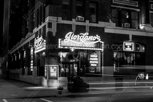 Giordano's World Famous Stuffed Pizza -- Chicago Black and White Photography