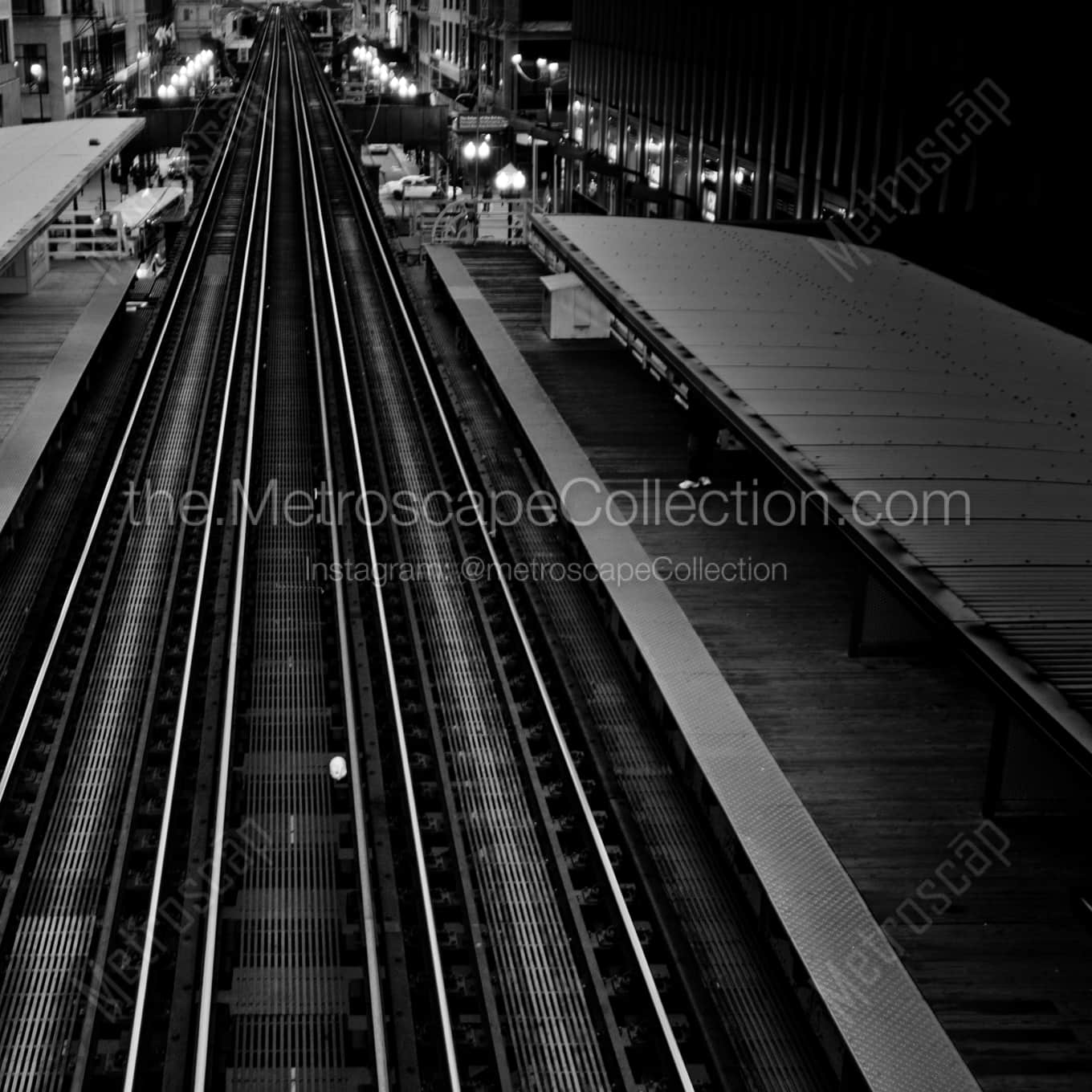 Empty L Tracks landscape black and white Photography Empty L Tracks landscape black and white Photography square crop
