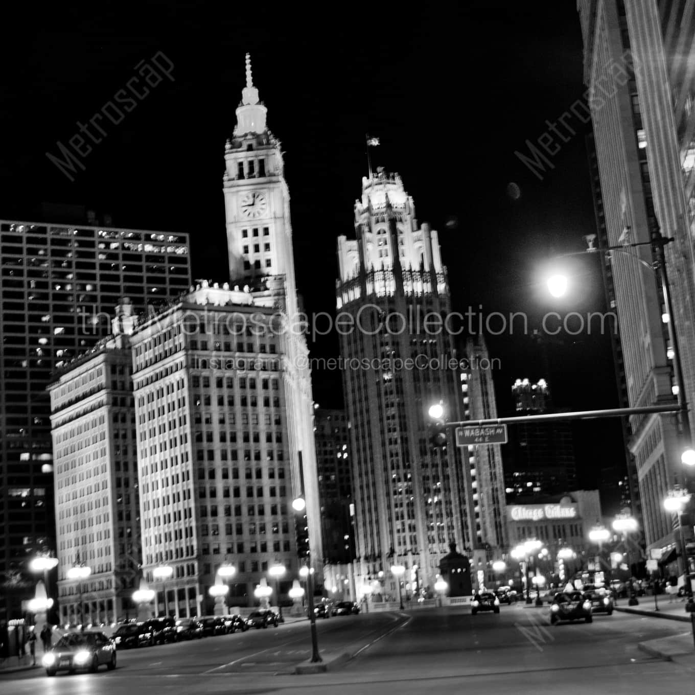 Upper Wacker Drive landscape black and white Photography Upper Wacker Drive landscape black and white Photography square crop