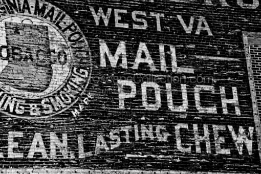 Mail Pouch Tobacco Mural -- Chillicothe Black and White Photography