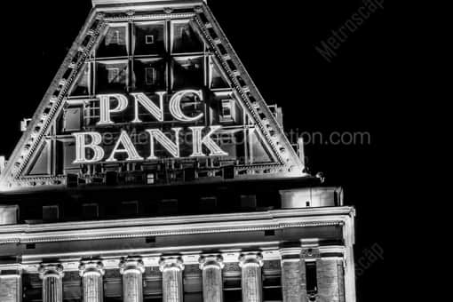 Cincinnati Black and White Photography of The Top of the PNC Bank Building in Cincinnati The Top of the PNC Bank Building in Cincinnati -- Cincinnati Black and White Photography