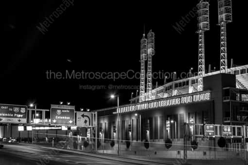 Cincinnati Black and White Photography of Great American Ballpark's Joe Nuxhall Quote Great American Ballpark's Joe Nuxhall Quote -- Cincinnati Black and White Photography
