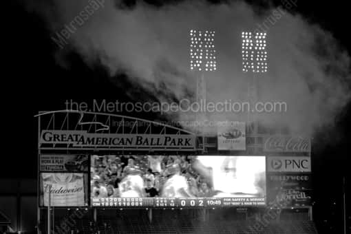 Cincinnati Black and White Photography of Jay Bruce Walk Off Single Against the Brewers Jay Bruce Walk Off Single Against the Brewers -- Cincinnati Black and White Photography