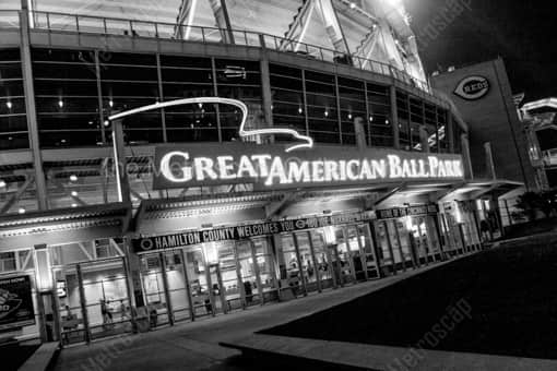 Great American Ball Park Main Entrance -- Cincinnati Black and White Photos