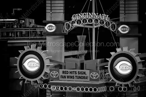The Paddle Boat Smoke Stacks in GABP -- Cincinnati Black and White Photos