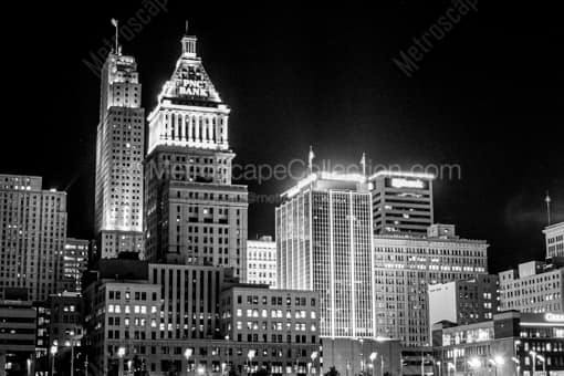 Cincinnati Black and White Photography of Cincinnati Skyline from Paul Brown Stadium Cincinnati Skyline from Paul Brown Stadium -- Cincinnati Black and White Photography
