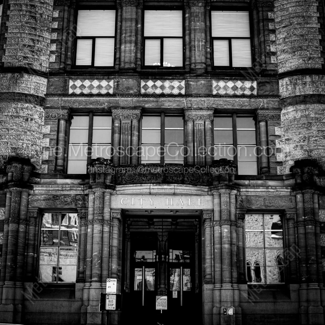 Cincinnati City Hall Building landscape black and white Photography Cincinnati City Hall Building landscape black and white Photography square crop