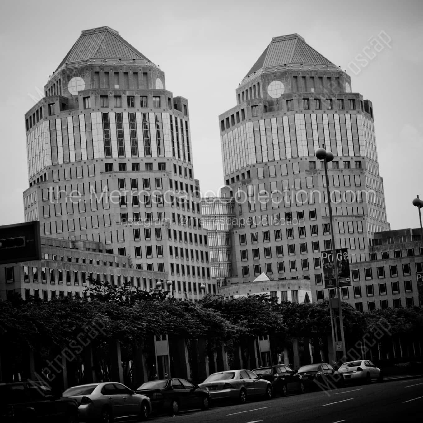 The Proctor and Gamble Buildings from Broadway landscape black and white Photography The Proctor and Gamble Buildings from Broadway landscape black and white Photography square crop