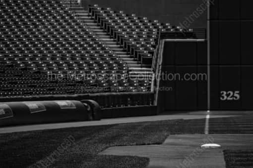 Cleveland Black and White Photography of Looking Down the Third Base Line in Jacobs Field Looking Down the Third Base Line in Jacobs Field -- Cleveland Black and White Photography