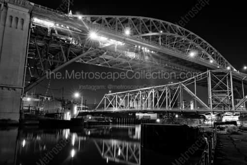 The Veterans Memorial Bridge -- Cleveland Black and White Photography