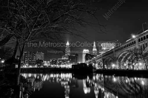 The Cleveland Skyline -- Cleveland Black and White Photography