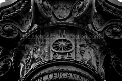 Cleveland Black and White Photography of The Top Pedestal of the Soldiers and Sailors Monument The Top Pedestal of the Soldiers and Sailors Monument -- Cleveland Black and White Photography
