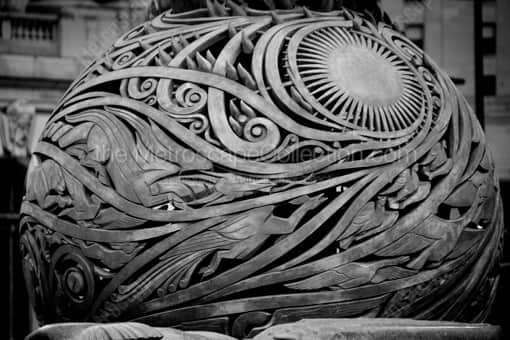 Cleveland Black and White Photography of The Base of the War Memorial Fountain and Statue The Base of the War Memorial Fountain and Statue -- Cleveland Black and White Photography