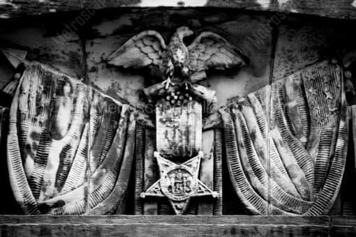 Cleveland Black and White Photography of Relief of A Civil War Era Medal on the Soldiers and Sailors Monument Relief of A Civil War Era Medal on the Soldiers and Sailors Monument -- Cleveland Black and White Photography