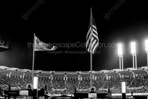 Cleveland Black and White Photography of The 2016 American League Champions Flag at Progressive Field The 2016 American League Champions Flag at Progressive Field -- Cleveland Black and White Photography