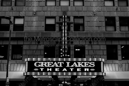The Great Lakes Theater Marquee -- Cleveland Black and White Photography